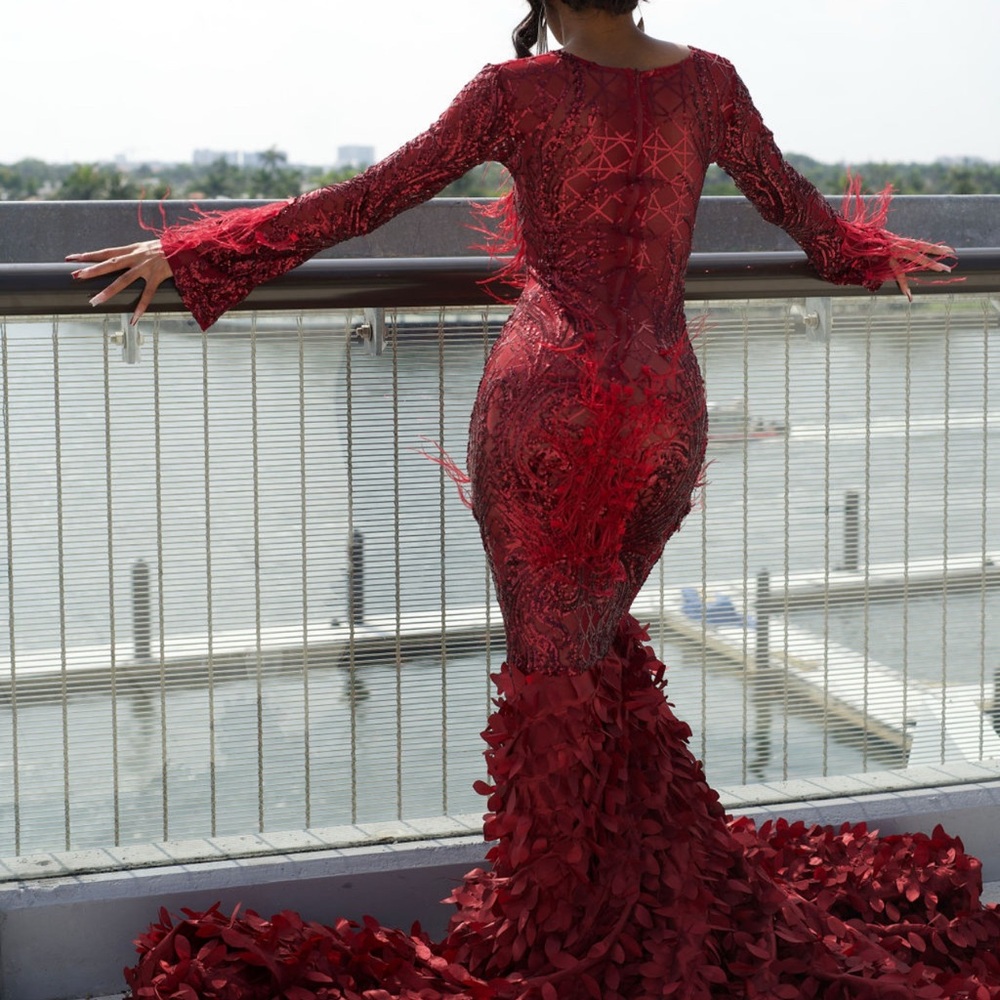 Elegant Red Evening Gown